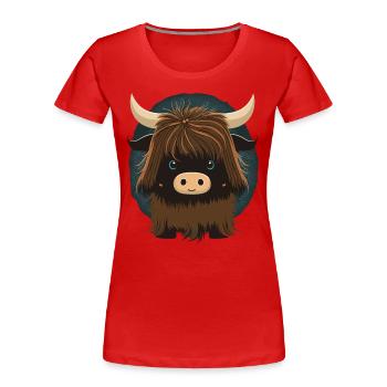 Drôle de cadeau de yak - T-shirt bio Premium Femme - rouge - Devant - Mia (176cm)