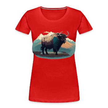 Yak Besitzer - Frauen Premium Bio T-Shirt - Rot - Vorne - Mia (176cm)