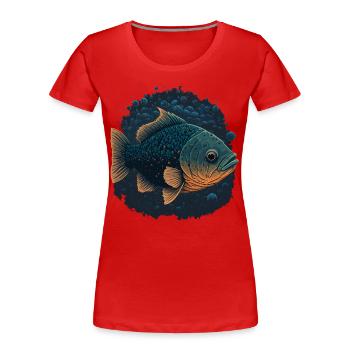 Ventilateur d’aquarium - T-shirt bio Premium Femme - rouge - Devant - Mia (176cm)