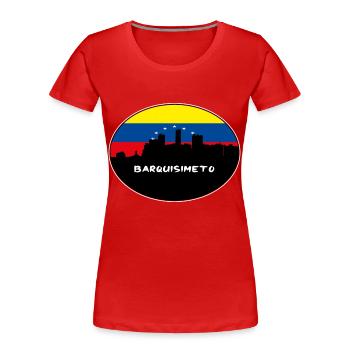 Barquisimeto Venezuela Flagge Skyline Silhouette Tra - Frauen Premium Bio T-Shirt - Rot - Vorne - Mia (176cm)