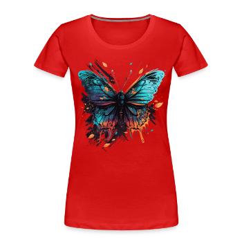 Attractive Butterfly - Women's Premium Organic T-Shirt - red - Front - Mia (176cm)