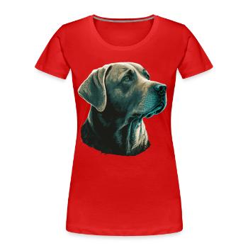 Bright Labrador Retriever - Frauen Premium Bio T-Shirt - Rot - Vorne - Mia (176cm)