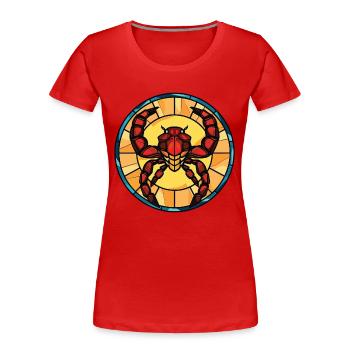 Scorpion Aquarelle colorée Illustration d’animaux - T-shirt bio Premium Femme - rouge - Devant - Mia (176cm)