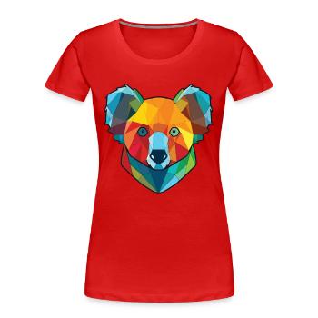 Koala Colorful Watercolor Animal Pet Illustration - Women's Premium Organic T-Shirt - red - Front - Mia (176cm)