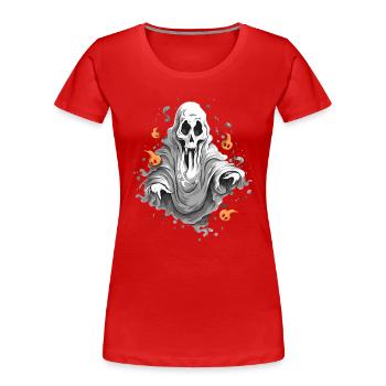 Halloween Geist Süßes Saueres Verkleidung - Frauen Premium Bio T-Shirt - Rot - Vorne - Mia (176cm)