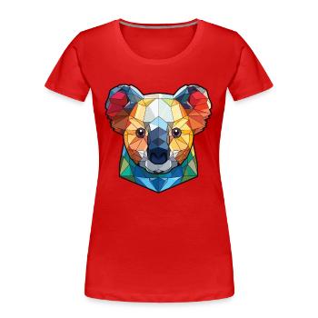 Koala Colorful Watercolor Animal Pet Illustration - Women's Premium Organic T-Shirt - red - Front - Mia (176cm)