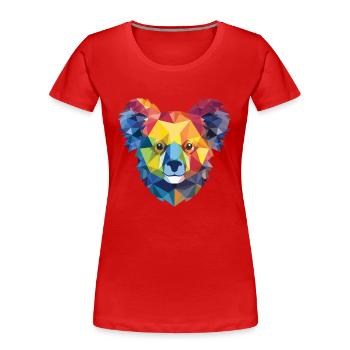 Koala Colorful Watercolor Animal Pet Illustration - Women's Premium Organic T-Shirt - red - Front - Mia (176cm)