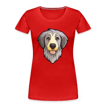 Middle Asian Ovtcharka Dog Breed Cartoon Kawaii Il - Women's Premium Organic T-Shirt - red - Front - Mia (176cm)