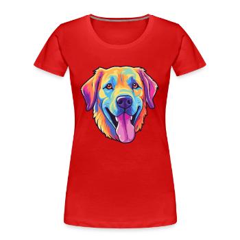 Anatolian Shepherd Dog Breed Cartoon Kawaii Illust - Women's Premium Organic T-Shirt - red - Front - Mia (176cm)