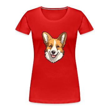 Norwegischer Lundehund Hunderasse Cartoon Kawaii Illus - Frauen Premium Bio T-Shirt - Rot - Vorne - Mia (176cm)