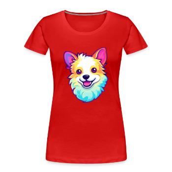 Spielzeug Deutscher Spitz Hunderasse Karikatur Kawaii Illustra - Frauen Premium Bio T-Shirt - Rot - Vorne - Mia (176cm)