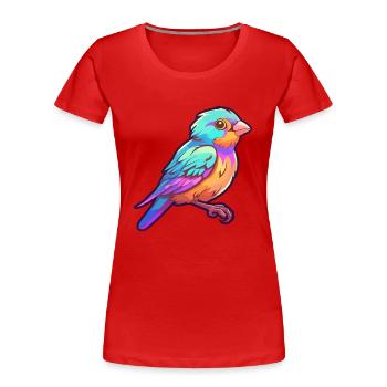 Sperling Buntes Aquarell Cartoon Kawaii Tier - Frauen Premium Bio T-Shirt - Rot - Vorne - Mia (176cm)