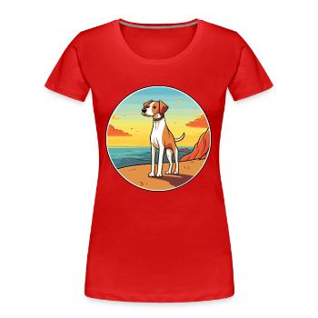 Alano Español Hund Rasse Cartoon Kawaii Clipart Hund - Frauen Premium Bio T-Shirt - Rot - Vorne - Mia (176cm)