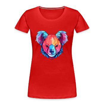 Koala Colorful Watercolor Cartoon Kawaii Animal - Women's Premium Organic T-Shirt - red - Front - Mia (176cm)