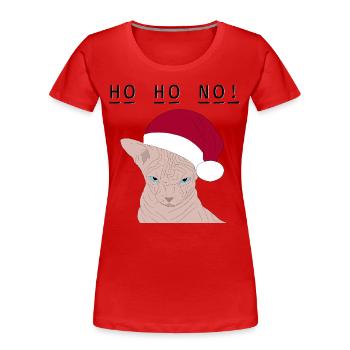 Ho ho no! - Women's Premium Organic T-Shirt - red - Front - Mia (176cm)