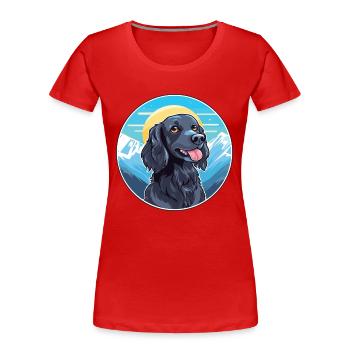 Blaue Picardie Spaniel Hunderasse Cartoon Kawaii Wate - Frauen Premium Bio T-Shirt - Rot - Vorne - Mia (176cm)