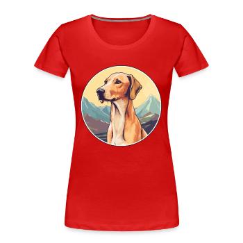 Alter kroatischer Windhund Hunderasse Cartoon Kawaii W - Frauen Premium Bio T-Shirt - Rot - Vorne - Mia (176cm)