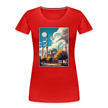 Edirne Turquie Vintage voyage affiche WPA Souvenir - T-shirt bio Premium Femme - rouge - Devant - Mia (176cm)