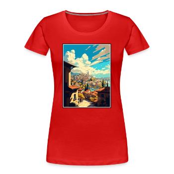 Gaziantep Türkei Vintage Reiseposter Souvenir - Frauen Premium Bio T-Shirt - Rot - Vorne - Mia (176cm)