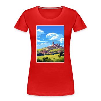 Segovia Spanien Vintage Reiseposter WPA Souvenir - Frauen Premium Bio T-Shirt - Rot - Vorne - Mia (176cm)