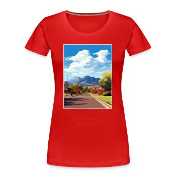 Springdale Utah affiches Vintage voyage affiche WPA - T-shirt bio Premium Femme - rouge - Devant - Mia (176cm)