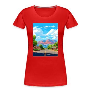 Springdale Utah affiches Vintage voyage affiche WPA - T-shirt bio Premium Femme - rouge - Devant - Mia (176cm)