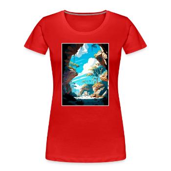 Florida Caverns State Park Affiche de voyage Vintage - T-shirt bio Premium Femme - rouge - Devant - Mia (176cm)