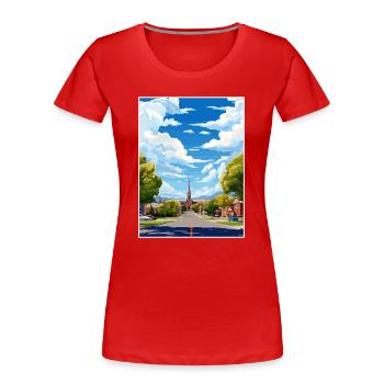 Vernal Utah affiches Vintage voyage affiche Souvenir - T-shirt bio Premium Femme - rouge - Devant - Mia (176cm)