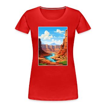 Vernal Utah affiches Vintage voyage affiche Souvenir - T-shirt bio Premium Femme - rouge - Devant - Mia (176cm)