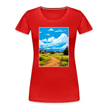 Torrey Utah affiches Vintage voyage affiche Souvenir - T-shirt bio Premium Femme - rouge - Devant - Mia (176cm)