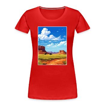 Torrey Utah affiches Vintage voyage affiche Souvenir - T-shirt bio Premium Femme - rouge - Devant - Mia (176cm)