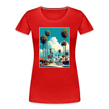 Santa Ana Kalifornien Vintage Reiseposter WPA Kunst - Frauen Premium Bio T-Shirt - Rot - Vorne - Mia (176cm)