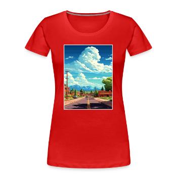 Hurrikan Utah Vintage Reiseposter WPA Souvenir - Frauen Premium Bio T-Shirt - Rot - Vorne - Mia (176cm)