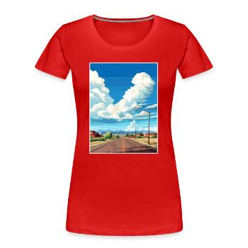 Hurrikan Utah Vintage Reiseposter WPA Souvenir - Frauen Premium Bio T-Shirt - Rot - Vorne - Mia (176cm)