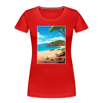 Magnetische Insel Australien Deko Reiseposter - Frauen Premium Bio T-Shirt - Rot - Vorne - Mia (176cm)