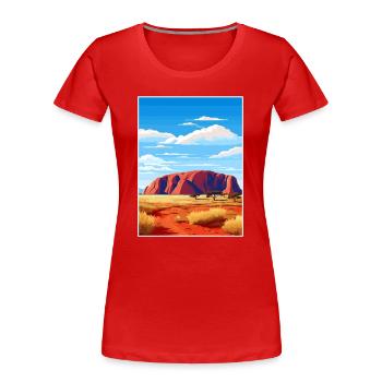 Uluru Kata Tjuta National Park Australia Souvenir - Women's Premium Organic T-Shirt - red - Front - Mia (176cm)