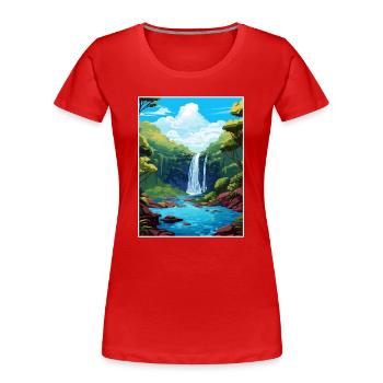 La Paz Waterfall Gardens Costa Rica affiche de voyage - T-shirt bio Premium Femme - rouge - Devant - Mia (176cm)