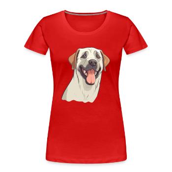 Anatolian Shepherd Dog Breed Watercolor Cartoon Ka - Women's Premium Organic T-Shirt - red - Front - Mia (176cm)