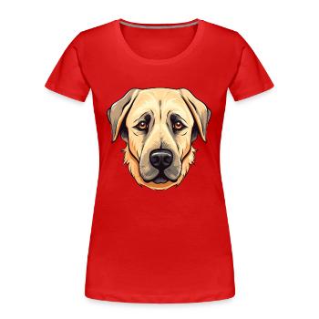 Anatolian Shepherd Dog Breed Watercolor Cartoon Ka - Women's Premium Organic T-Shirt - red - Front - Mia (176cm)