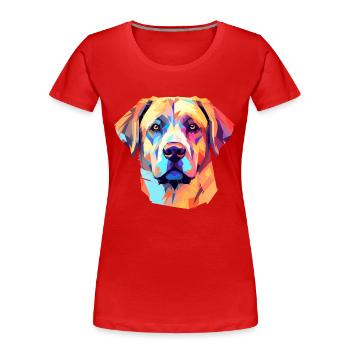 Anatolian Shepherd Dog Breed Watercolor Cartoon Ka - Women's Premium Organic T-Shirt - red - Front - Mia (176cm)