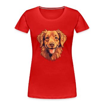 Nova Scotia Ente Tolling Retriever Hunderasse Wasser - Frauen Premium Bio T-Shirt - Rot - Vorne - Mia (176cm)