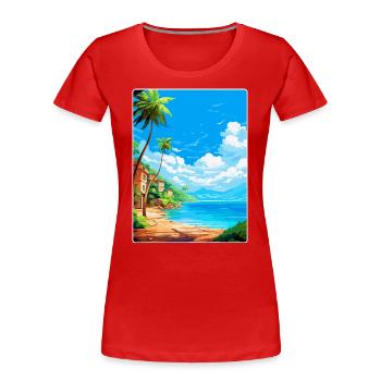 Palau Italien Vintage Reiseposter WPA Kunst Souvenir - Frauen Premium Bio T-Shirt - Rot - Vorne - Mia (176cm)