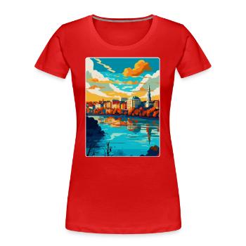 Belgrad Serbien Vintage Reiseplakat Souvenir WPA - Frauen Premium Bio T-Shirt - Rot - Vorne - Mia (176cm)