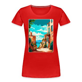 Mallorca Spanien Vintage Reiseplakat Souvenir WPA - Frauen Premium Bio T-Shirt - Rot - Vorne - Mia (176cm)