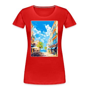 Palma De Mallorca Spanien Vintage Reiseplakat WPA - Frauen Premium Bio T-Shirt - Rot - Vorne - Mia (176cm)