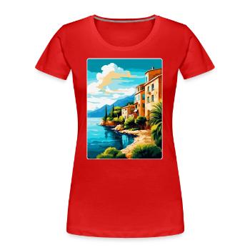 Mallorca Spanien Vintage Reiseplakat Souvenir WPA - Frauen Premium Bio T-Shirt - Rot - Vorne - Mia (176cm)