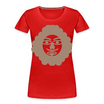 Prinz - Frauen Premium Bio T-Shirt - Rot - Vorne - Mia (176cm)