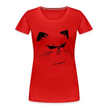 Grumpy or not? - Women's Premium Organic T-Shirt - red - Front - Mia (176cm)