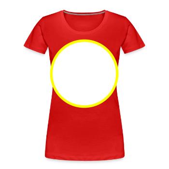 Kreis Symbol Leer - Frauen Premium Bio T-Shirt - Rot - Vorne - Mia (176cm)