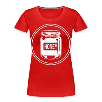 Honig symbol Imker - Frauen Premium Bio T-Shirt - Rot - Vorne - Mia (176cm)